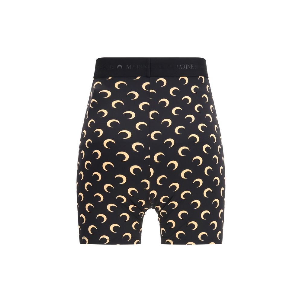 Black Polyamide Bermuda Shorts