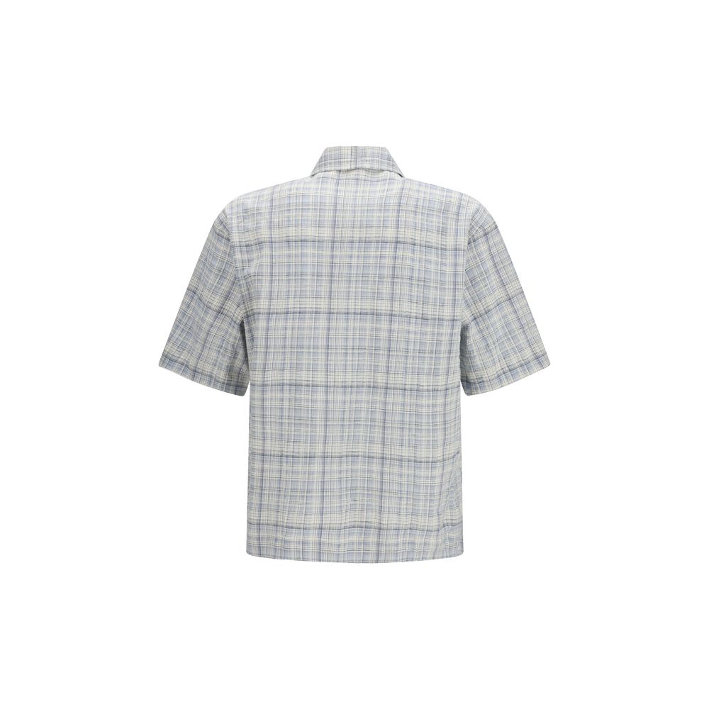 Blue Cotton Pattern Shirt
