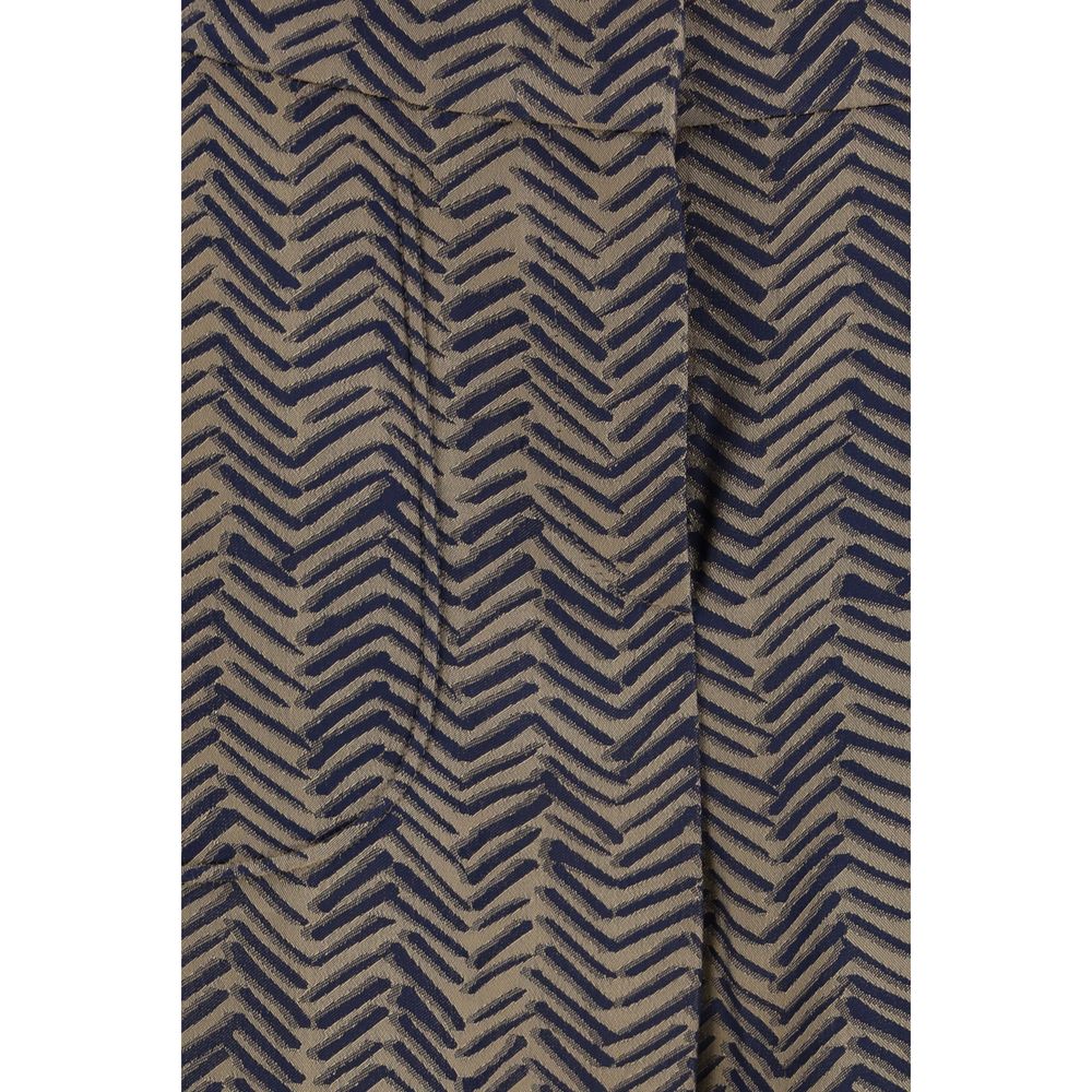 Brown Viscose Casual Pants