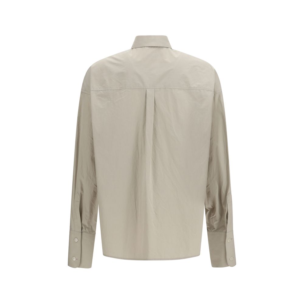 Beige Cotton Dress Shirt