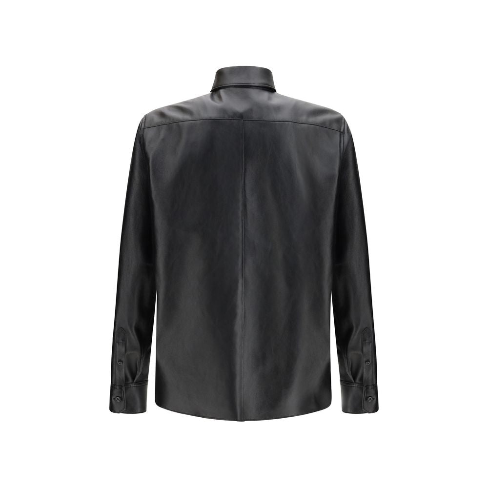Black Leather Dress Shirt