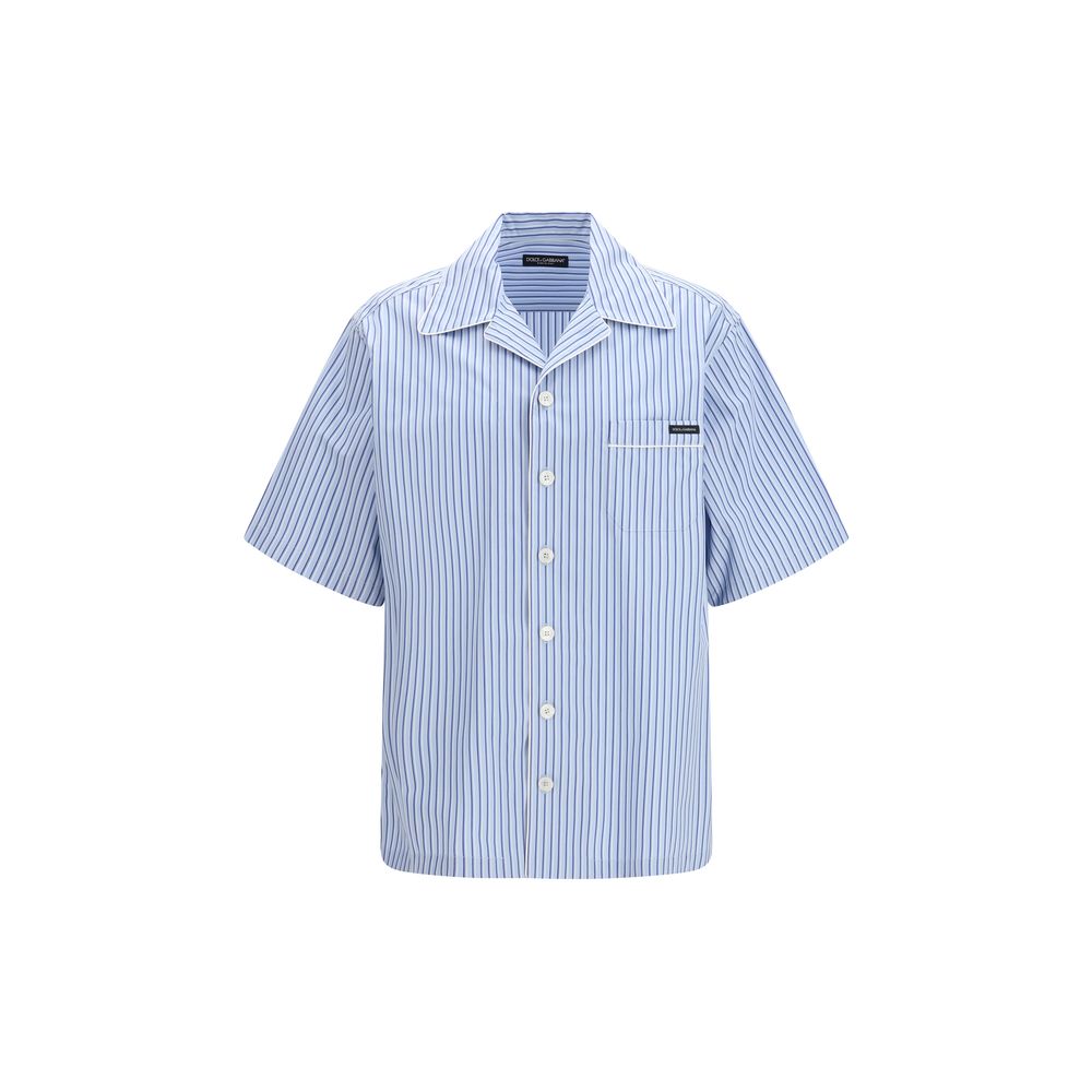 Blue Cotton Shortsleeve Shirt