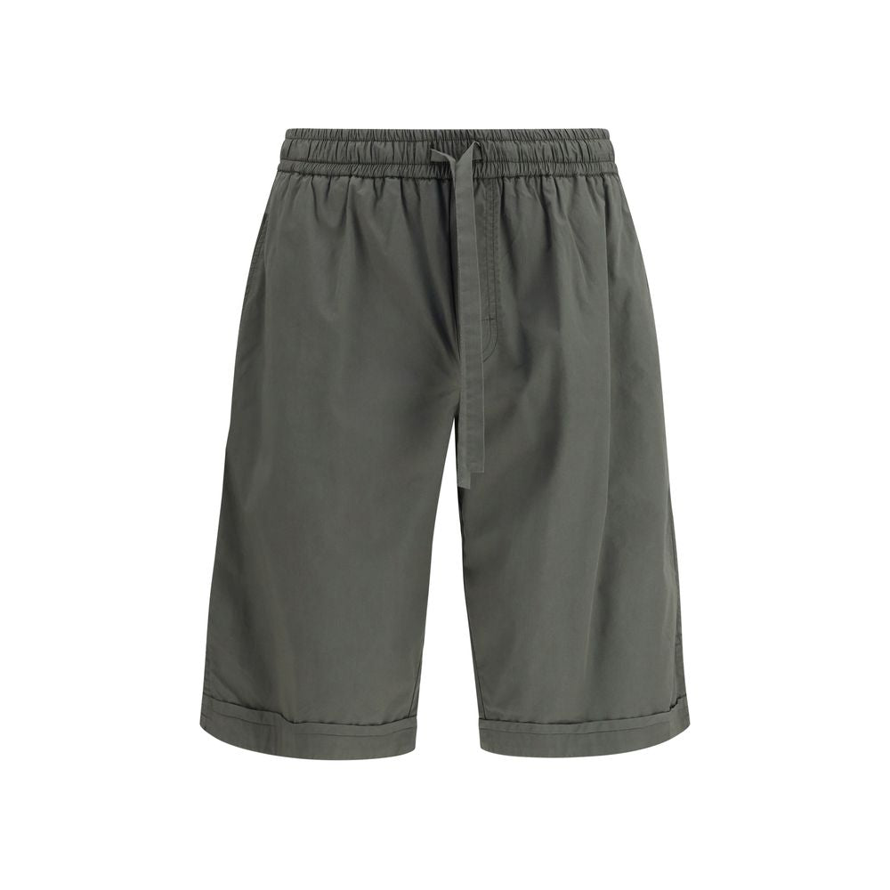 Gray Cotton Bermuda Shorts