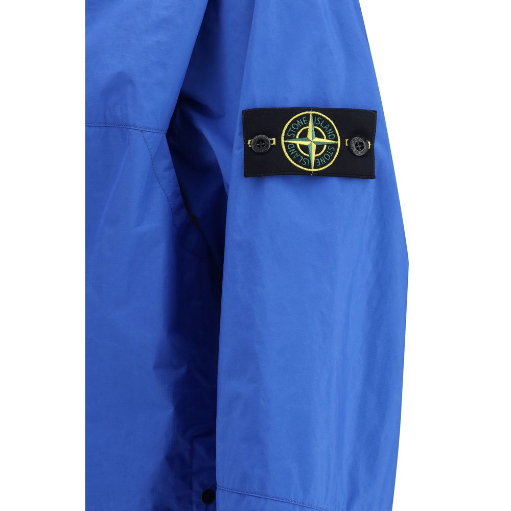 Blue Polyester Shell Jacket