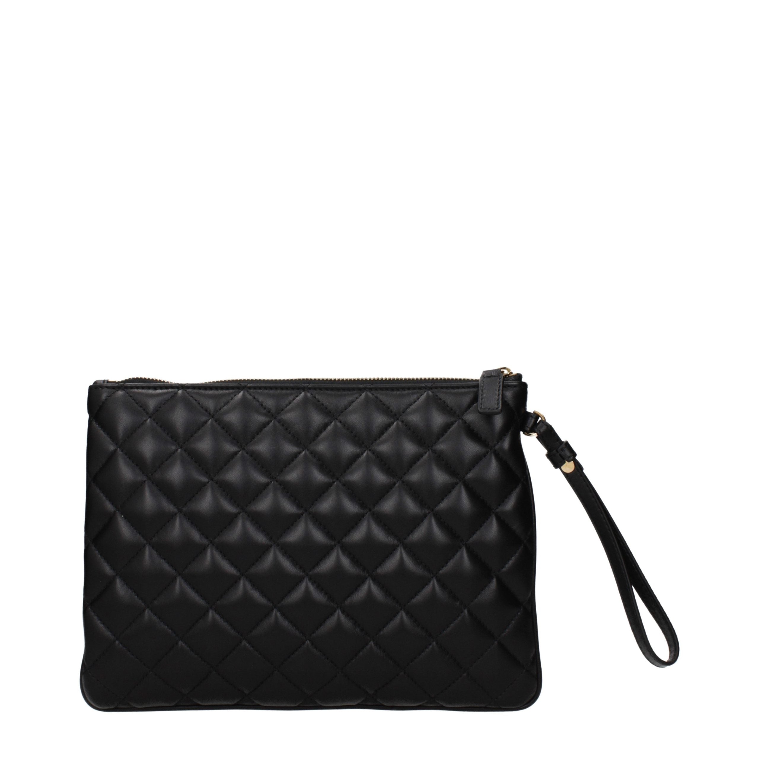 Black Leather Clutch Bag