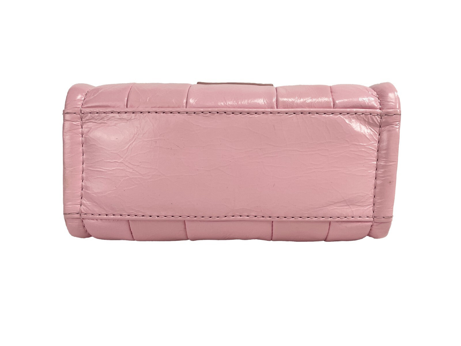Marc Jacobs The Shiny Crinkle Micro Tote Bubblegum Leather Crossbody
