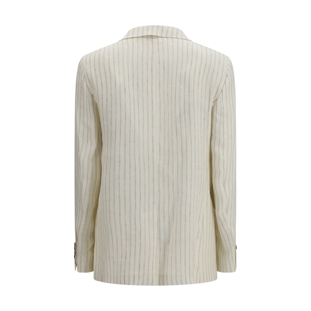 Beige Linen Blazer