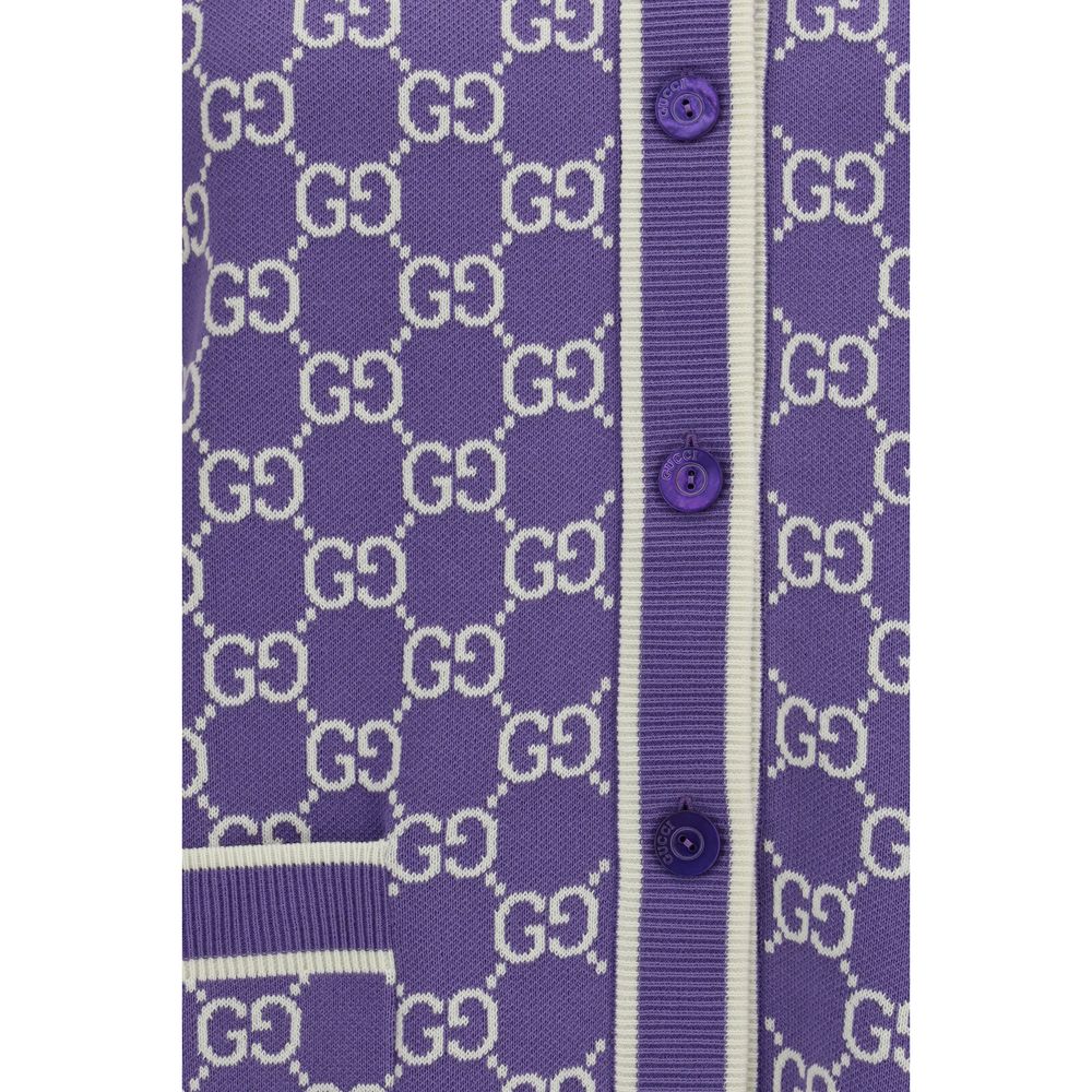 Purple Cotton Cardigan