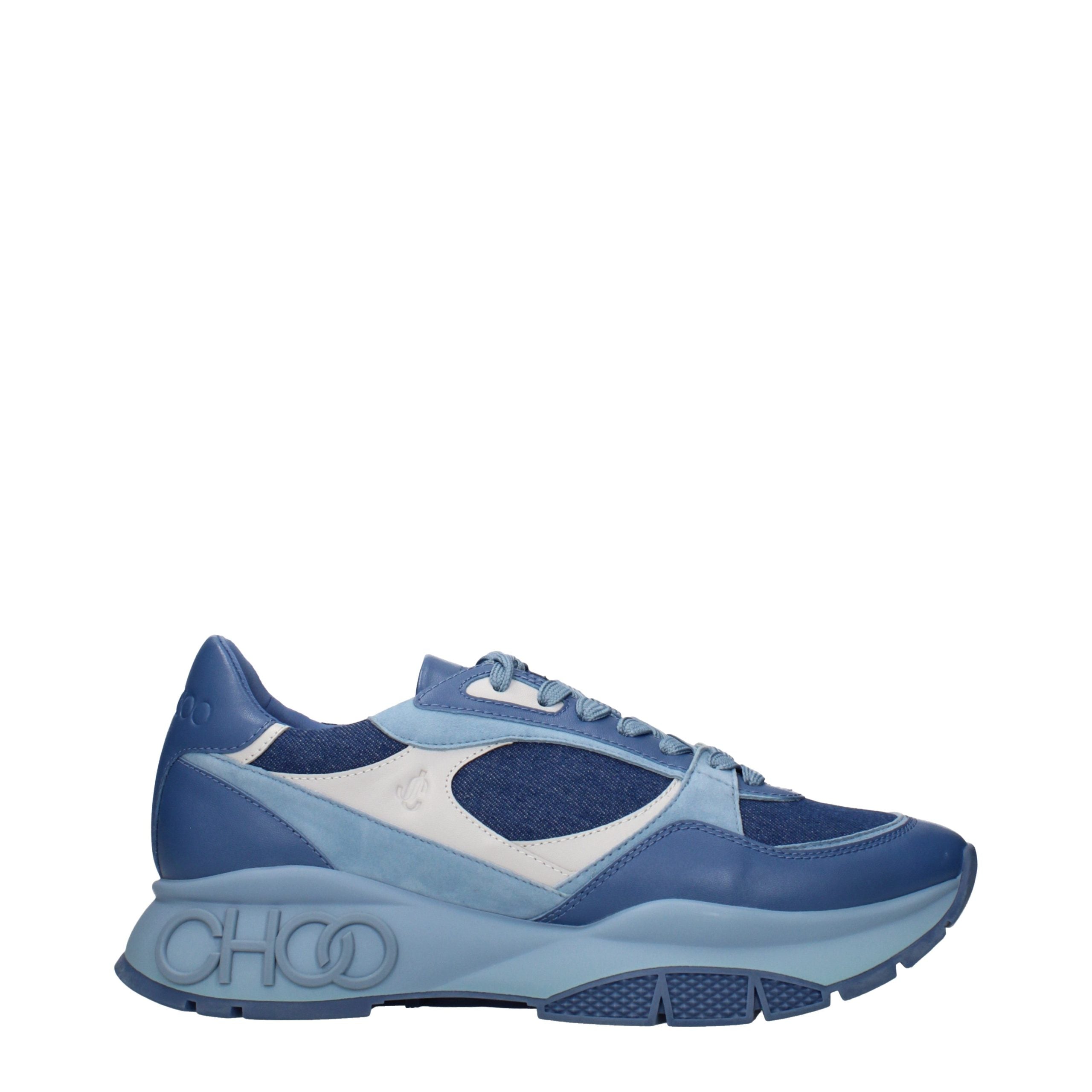 Blue Fabric Sneakers