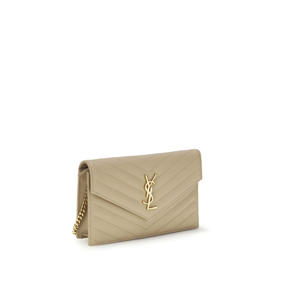 Beige Calf Leather Bos Taurus Shoulder Bag