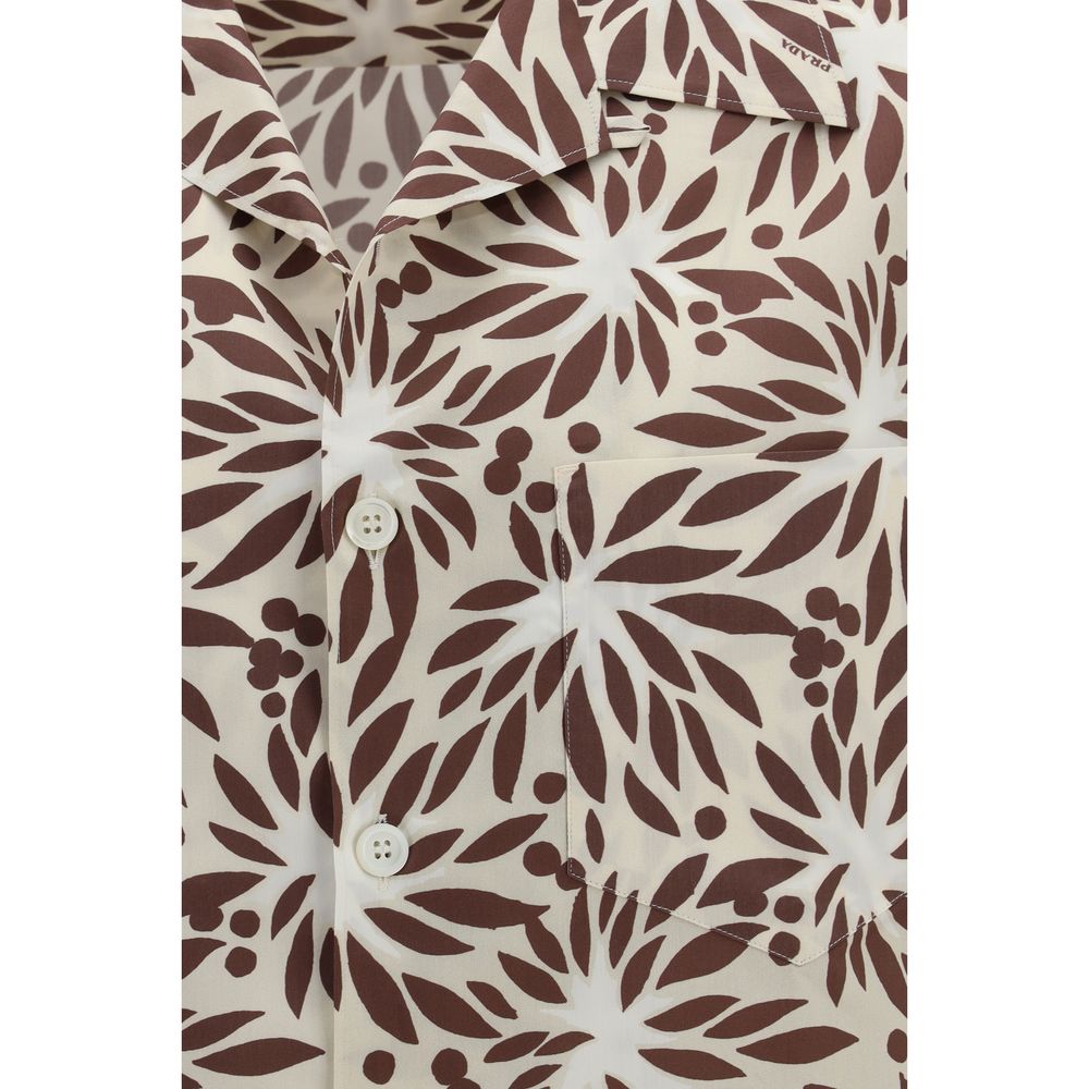 Brown Cotton Pattern Shirt