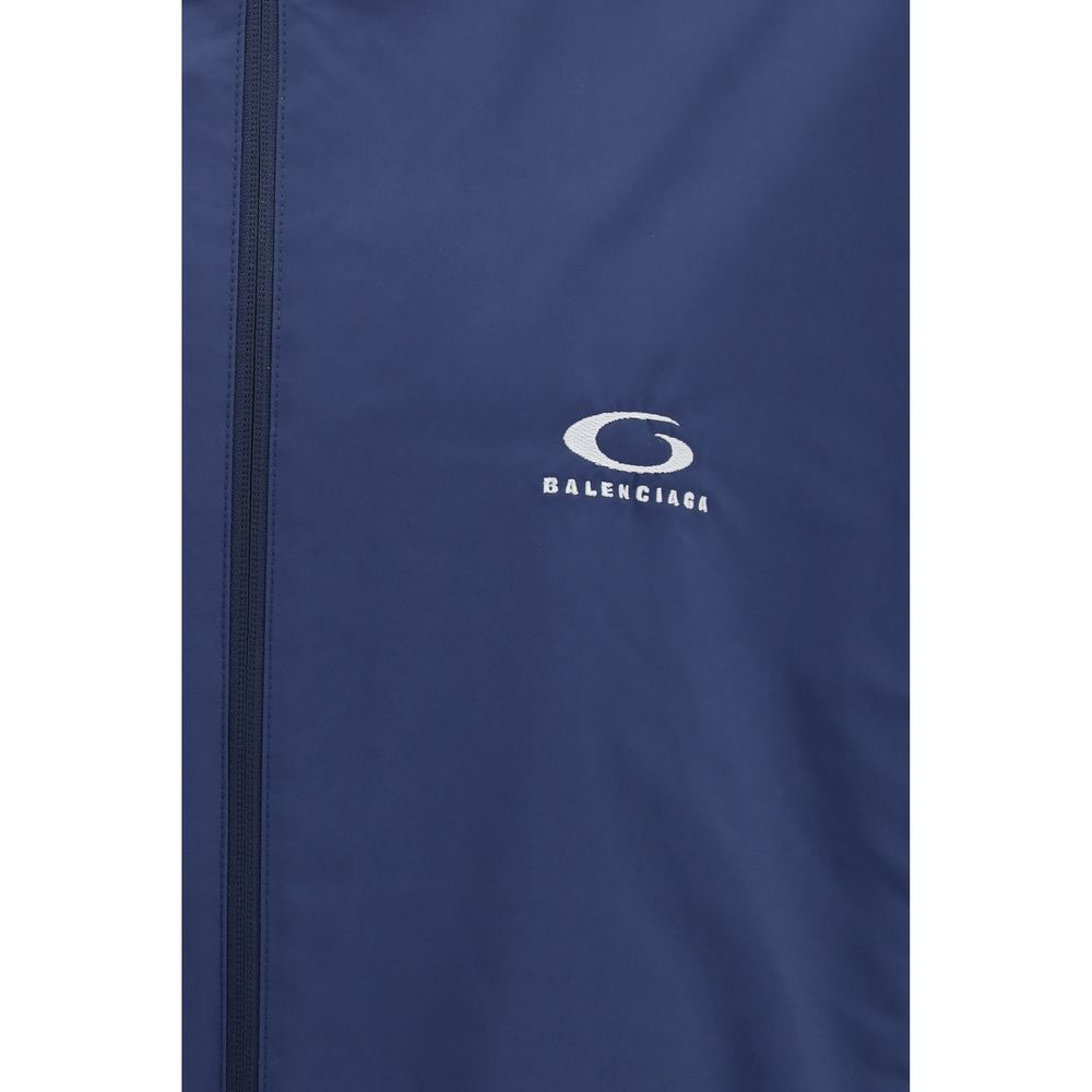 Blue Polyester Shell Jacket