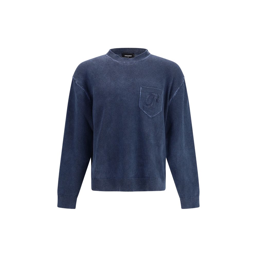 Blue Polyester Sweatshirt