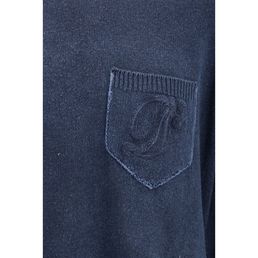 Blue Polyester Sweatshirt