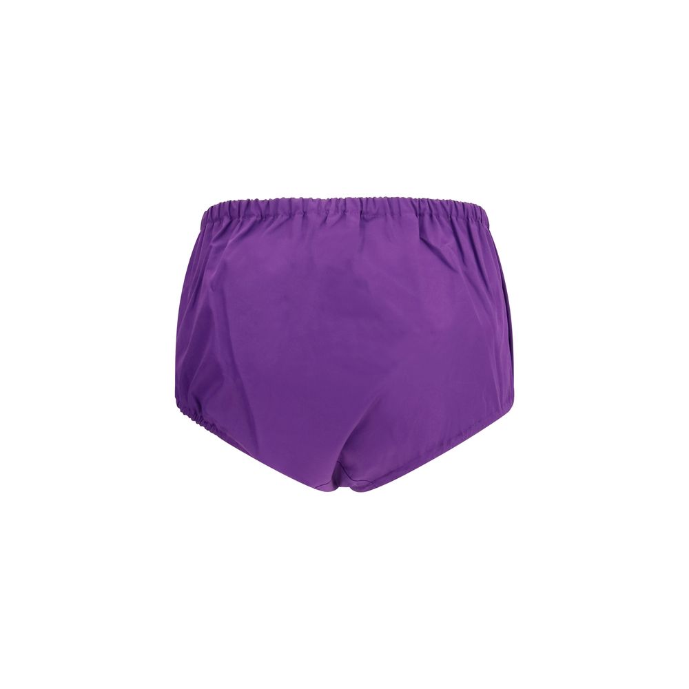 Purple Cotton Bermuda Shorts