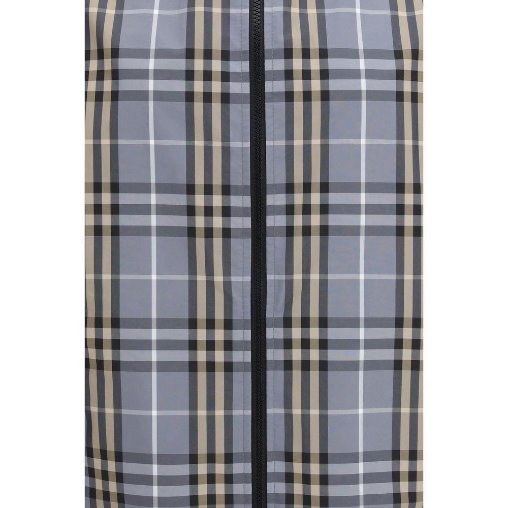 Blue Polyester Shell Jacket