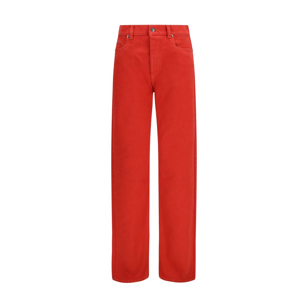 Multicolor Cotton Straight-Leg Jeans
