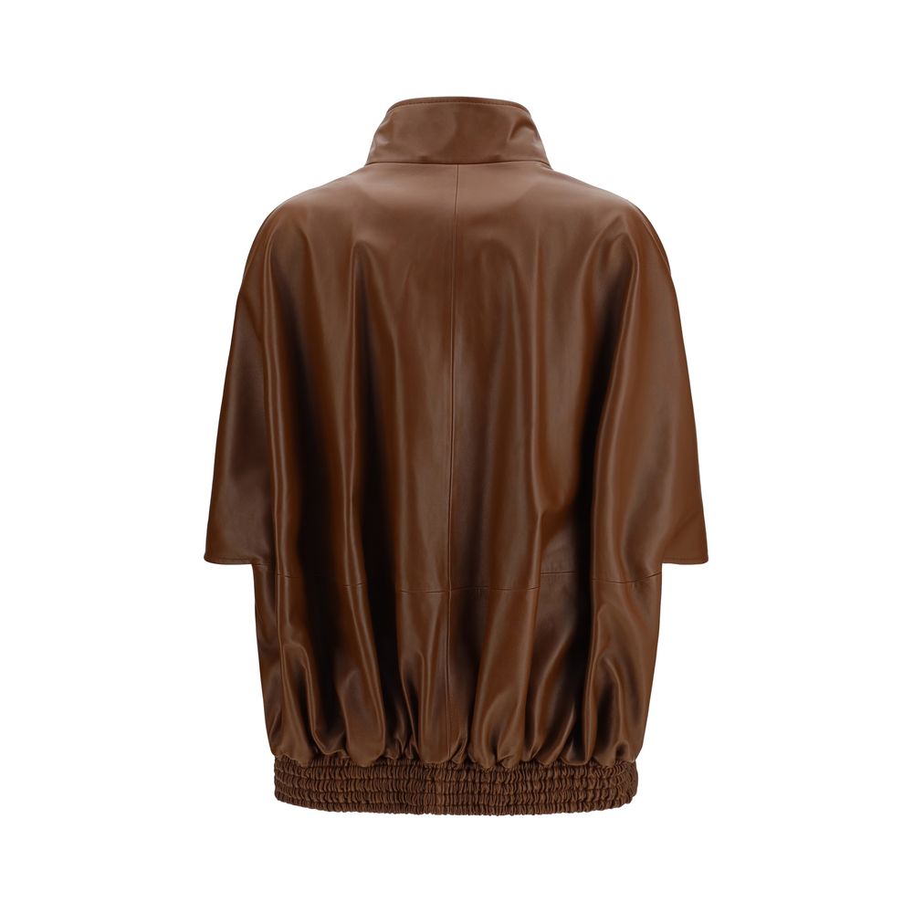 Brown Lamb Leather Clothing