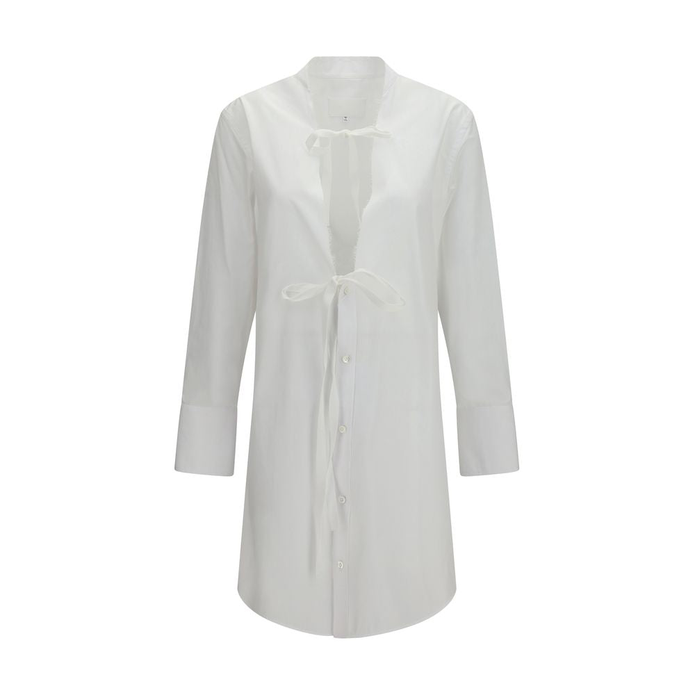 White Cotton Casual Dress