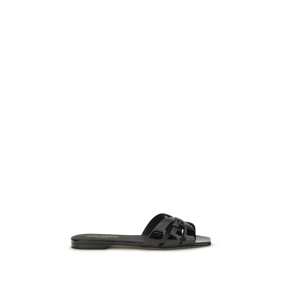 Black Calf Leather Bos Taurus Sandals