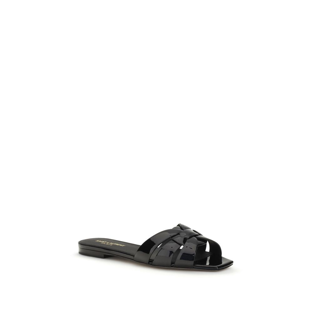 Black Calf Leather Bos Taurus Sandals
