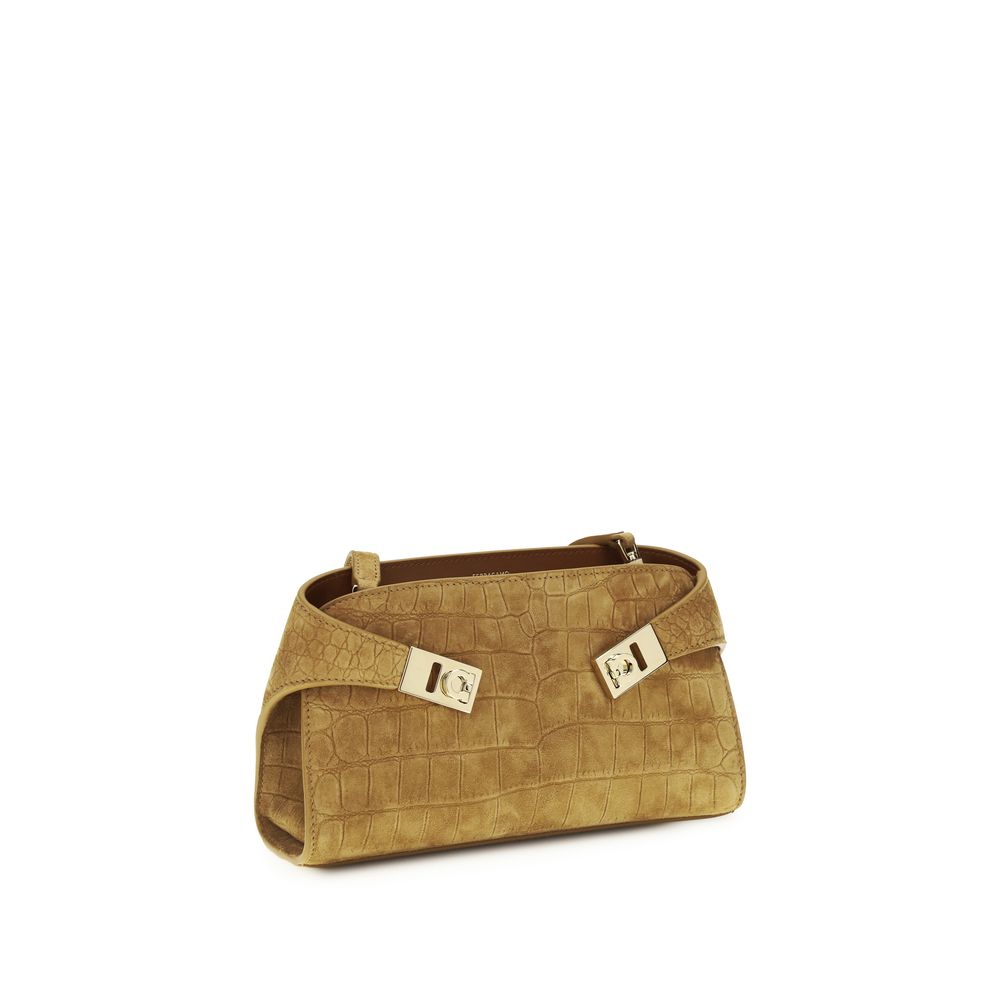 Beige Calf Leather Bos Taurus Clutch Bag