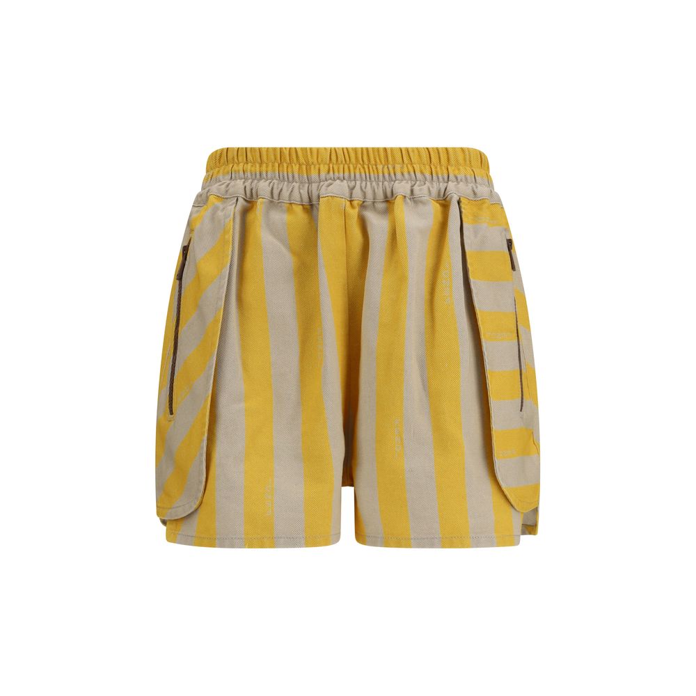 Bicolor Cotton Bermuda Shorts