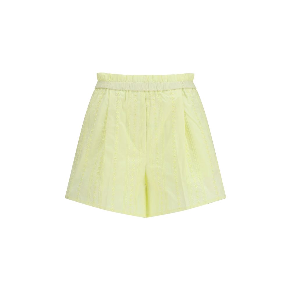 Bicolor Cotton Bermuda Shorts