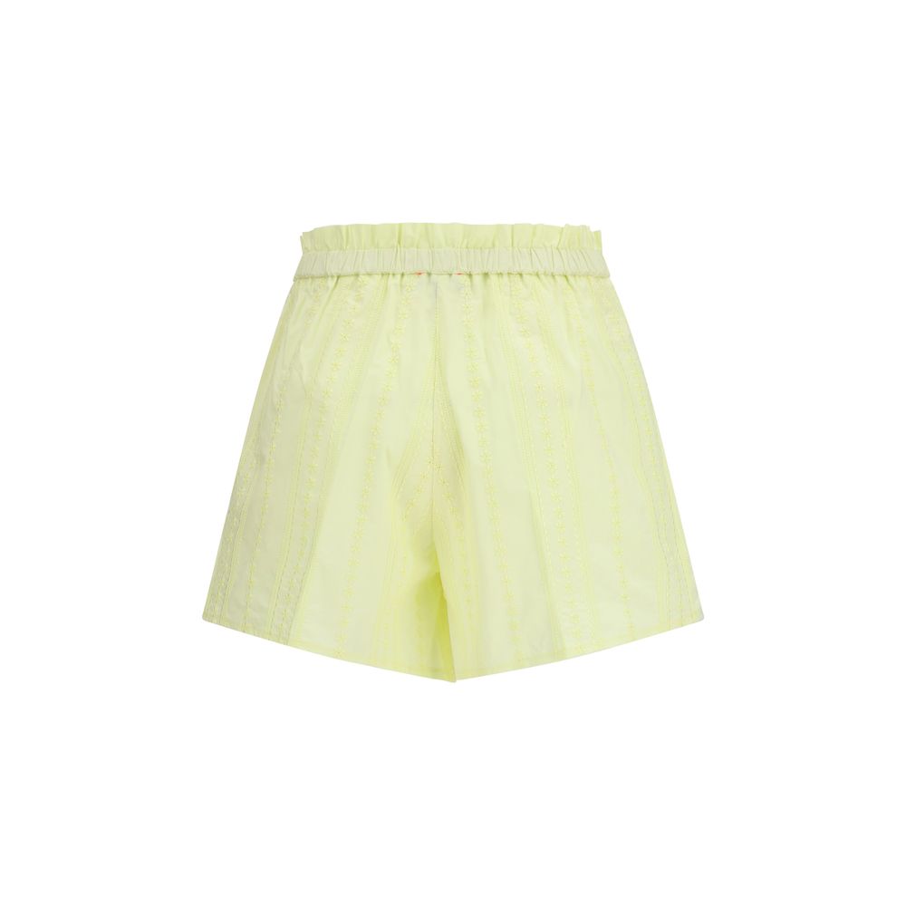 Bicolor Cotton Bermuda Shorts