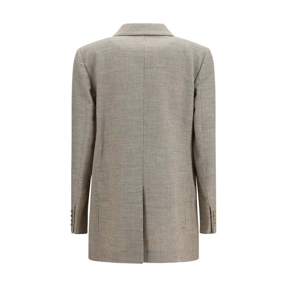 Beige Cotton Blazer