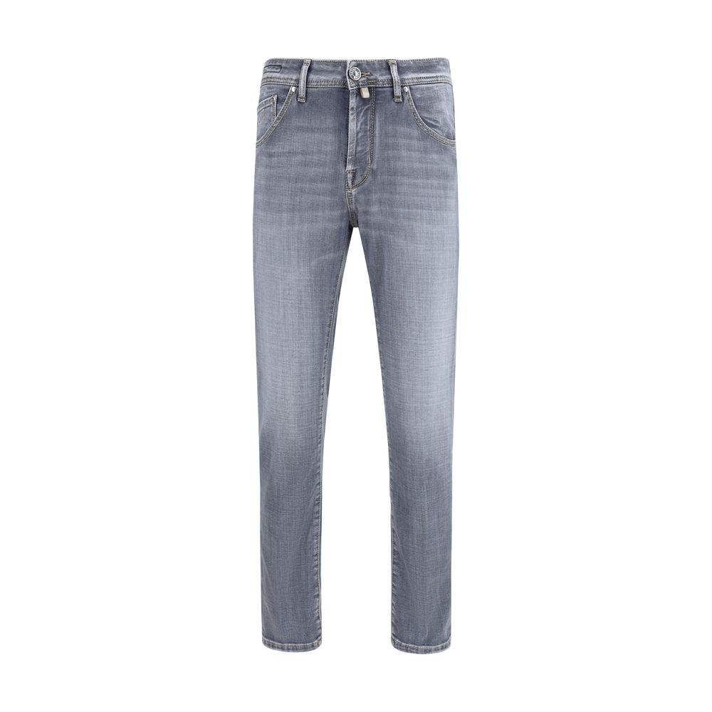 Blue Cotton Slim Fit Jeans