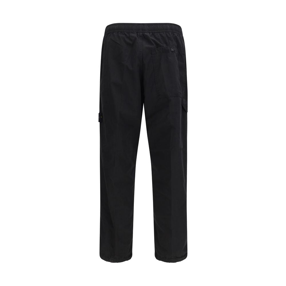Black Cotton Cargo Pants