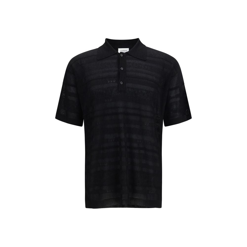 Black Cotton Polo Shirt