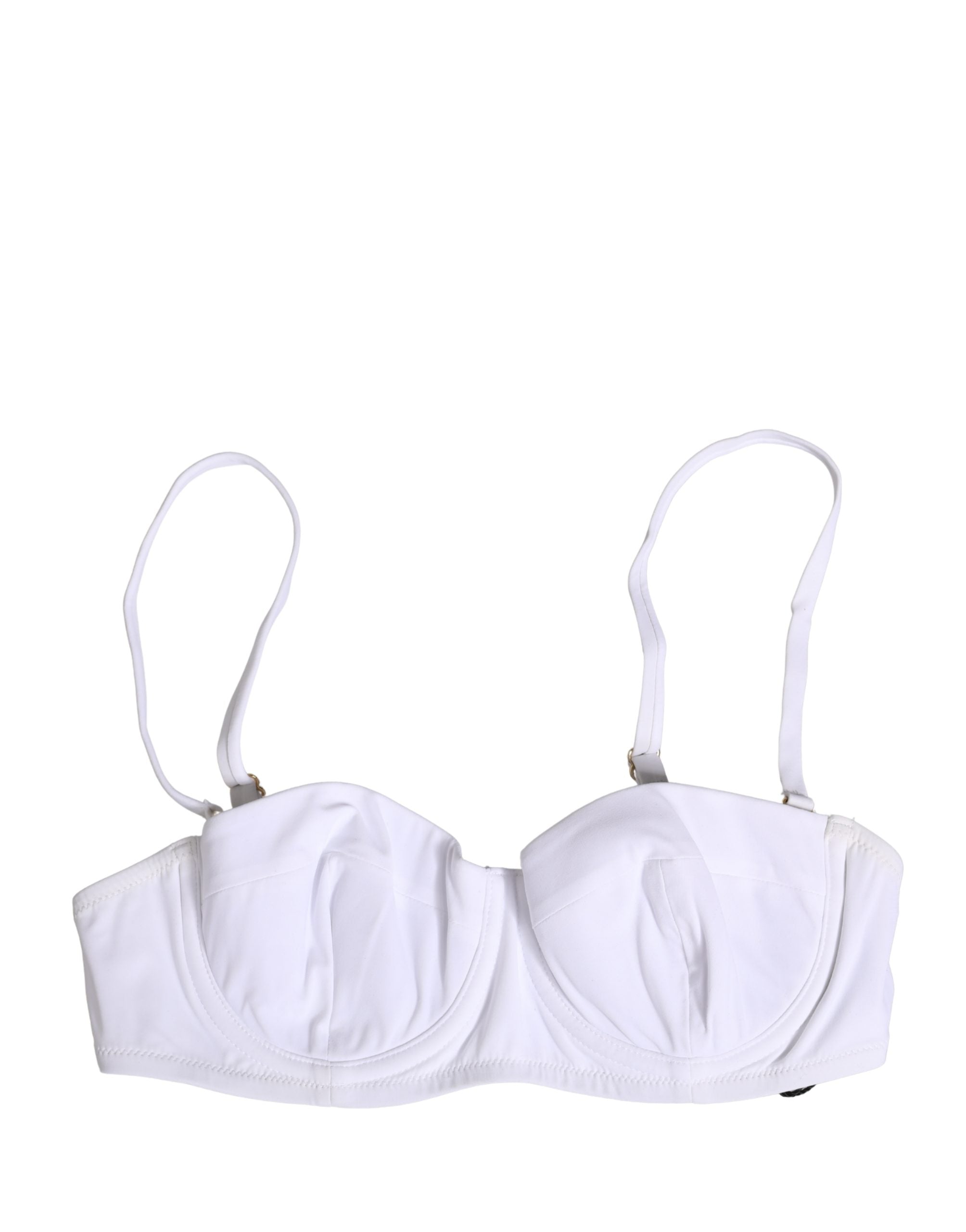 White Nylon Bikini Logo Plaque 2 Piece Swimwear