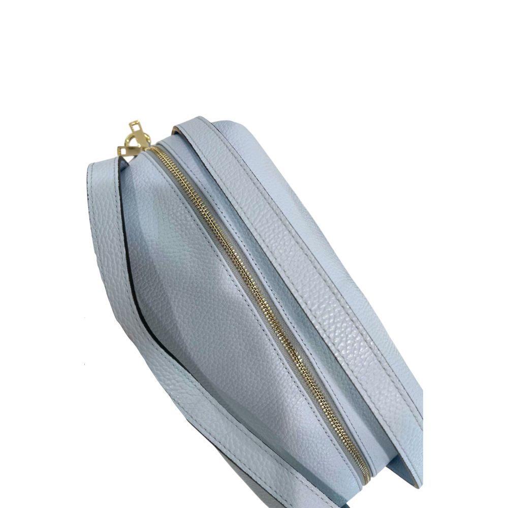 Blue Cowhide Clutch Bag