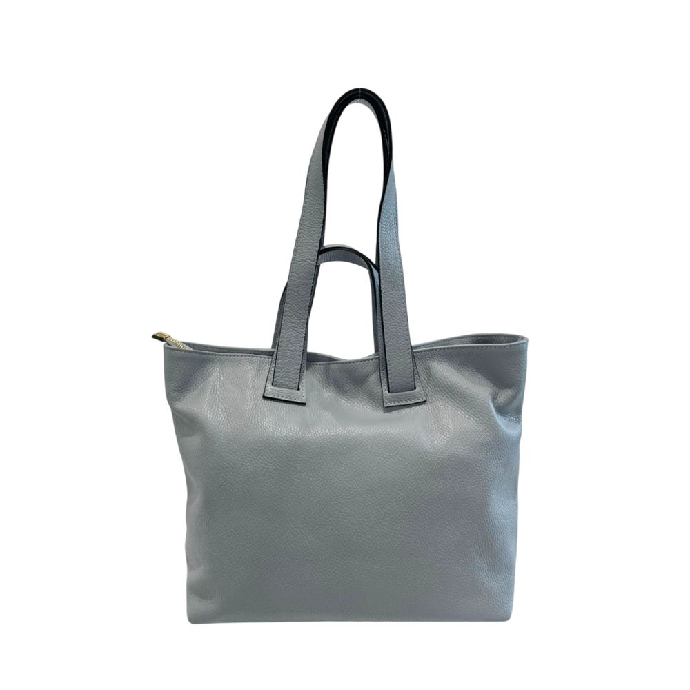 Blue Cowhide Clutch Bag