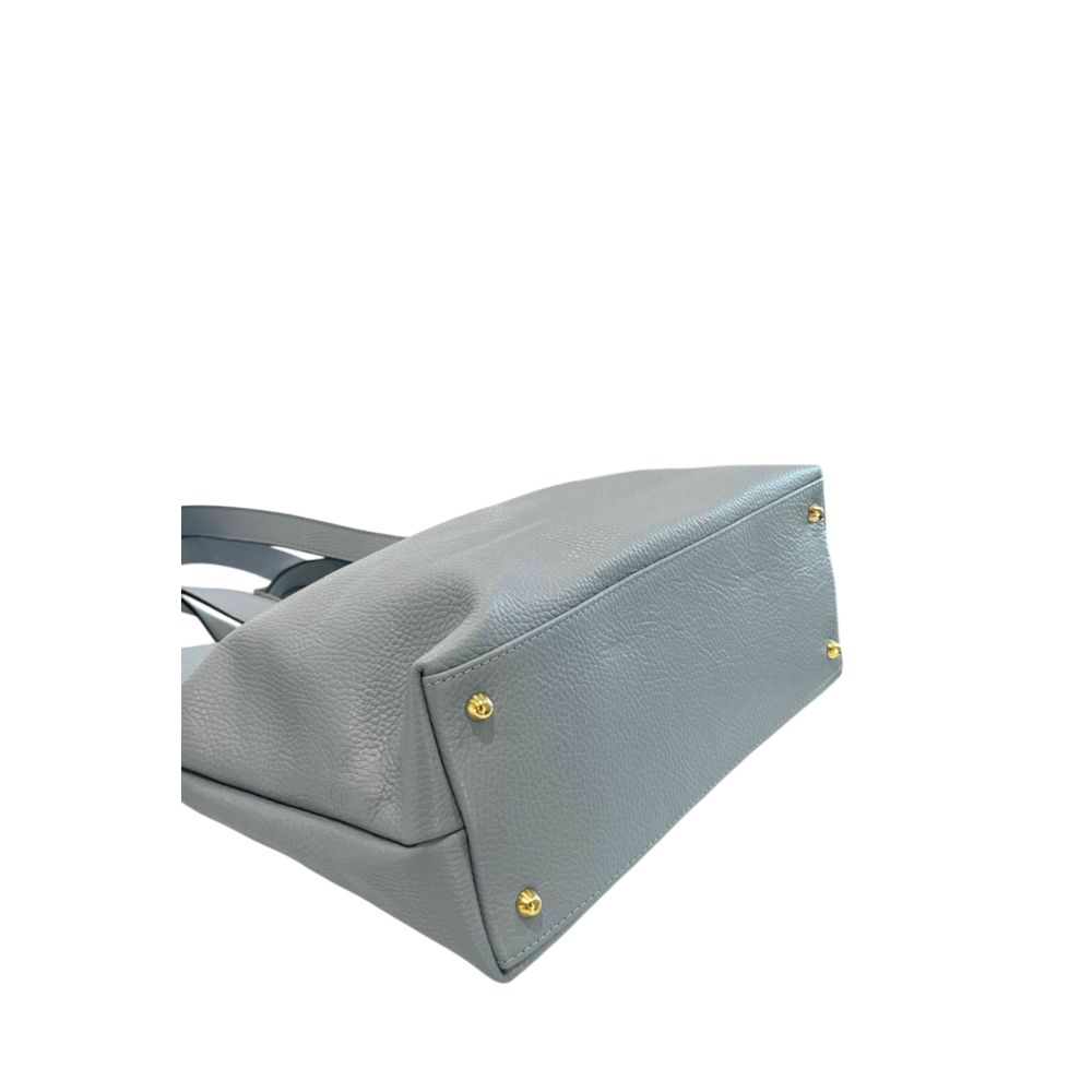 Blue Cowhide Clutch Bag