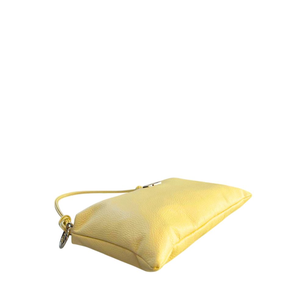 Bicolor Cowhide Clutch Bag