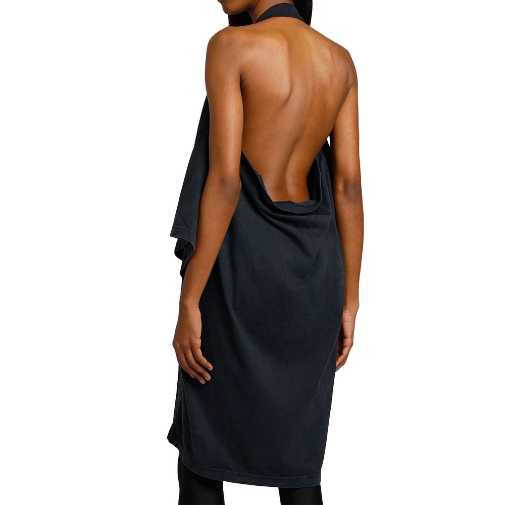 Black Cotton Casual Dress