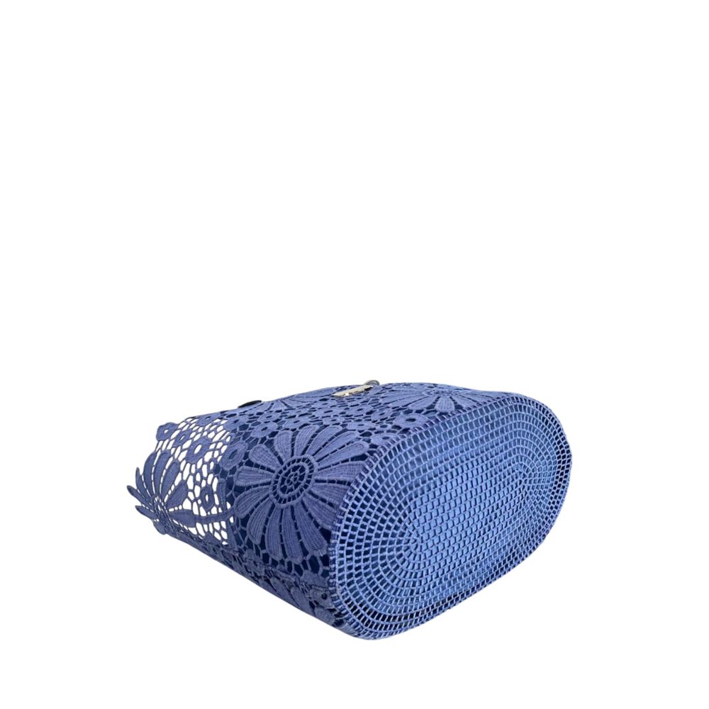 Blue PU Women Handbag