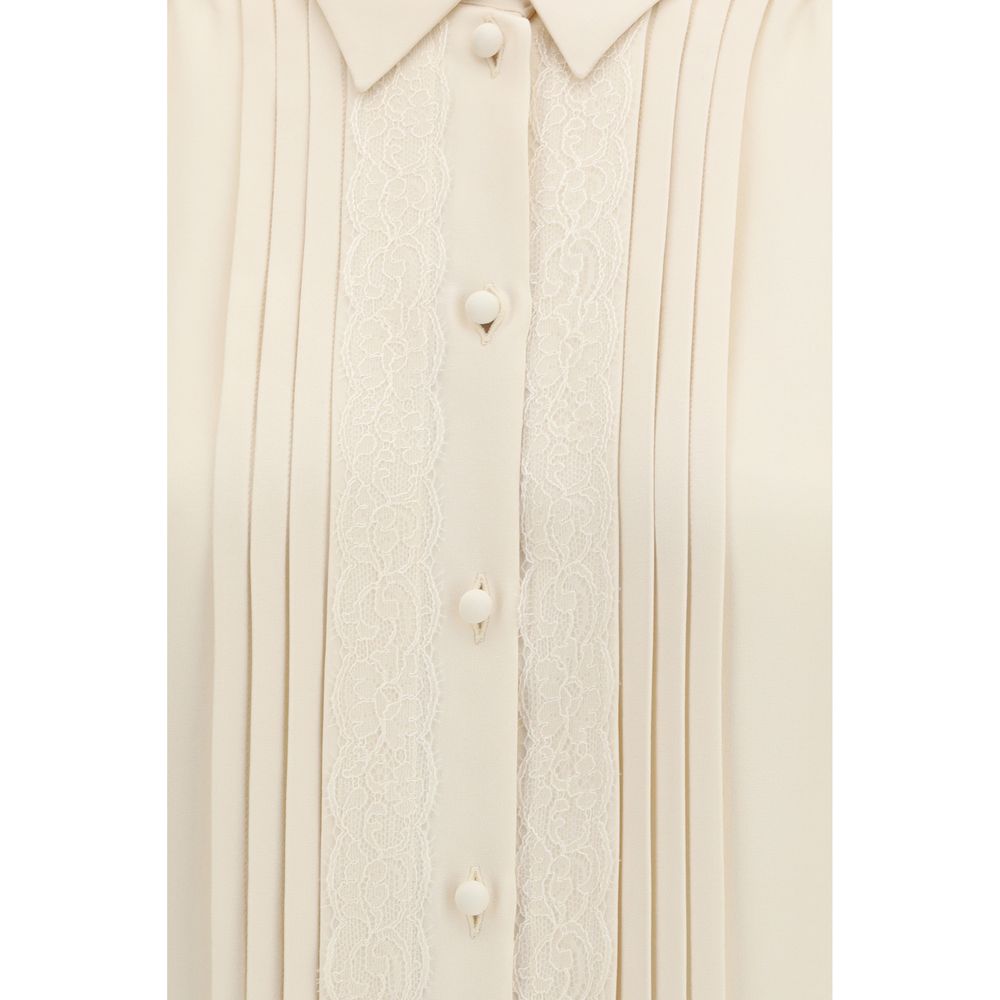 Beige Silk Shirt