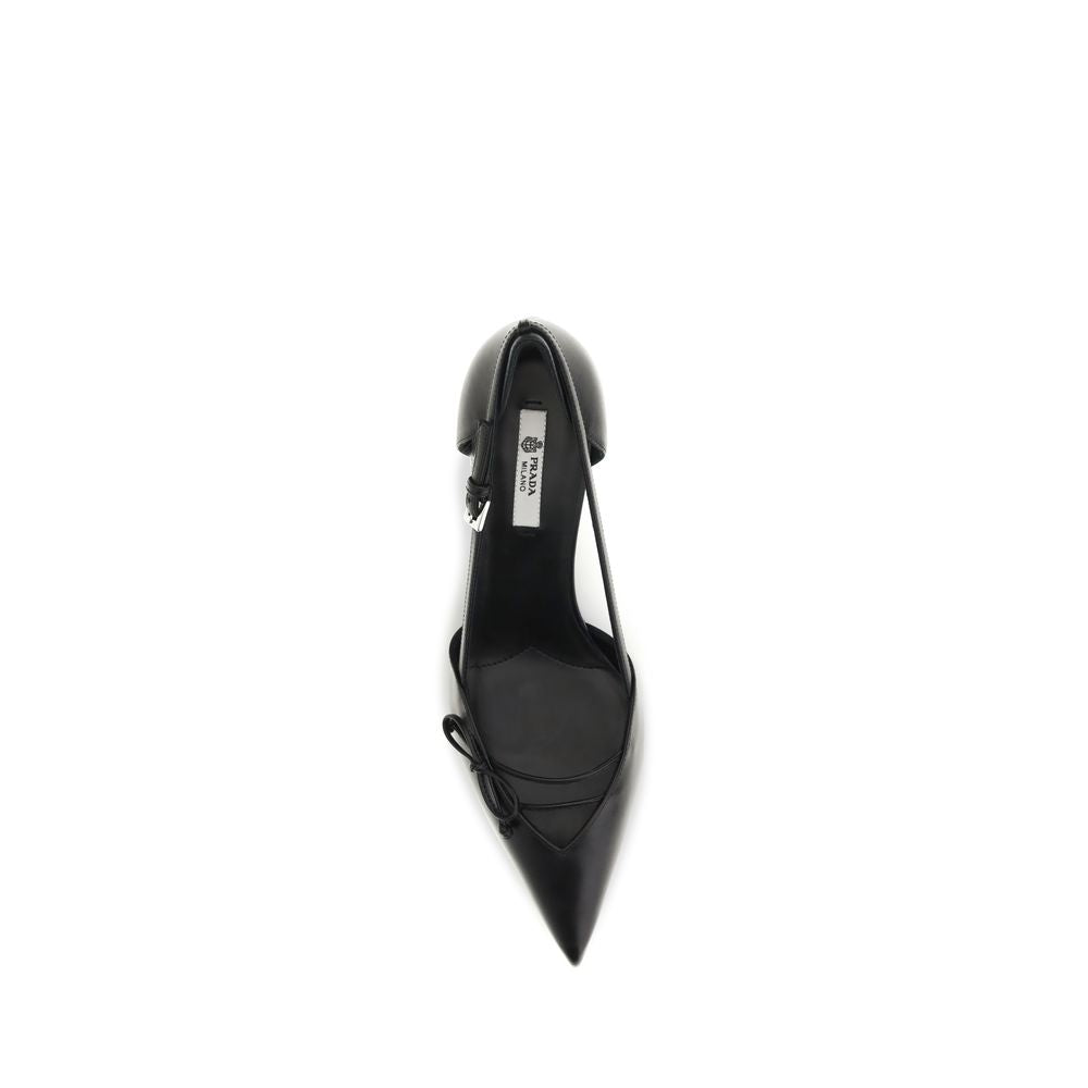 Black Goatskin High Heel Pumps