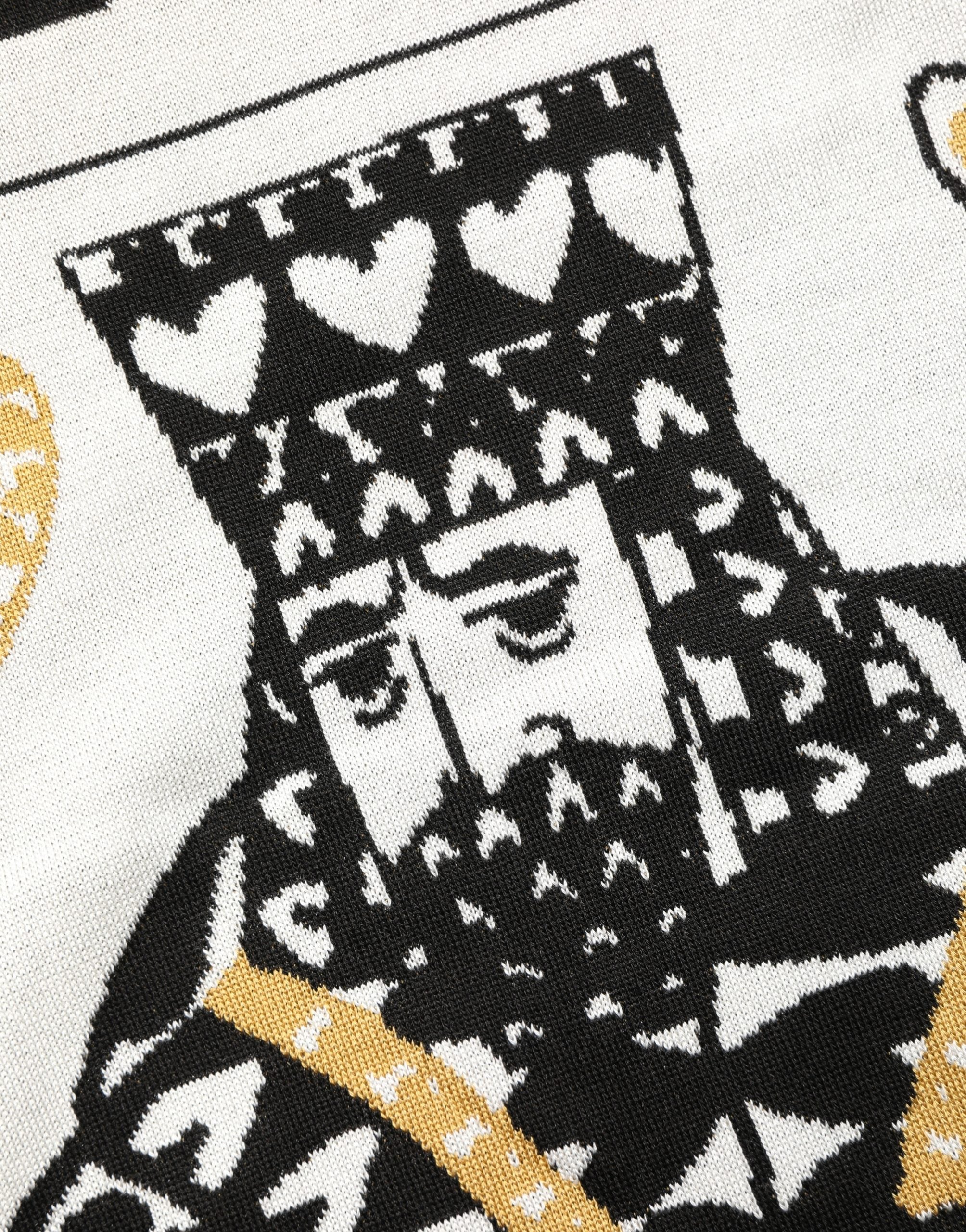 Black King Of Hearts Men Crew Neck Pullover Sweater