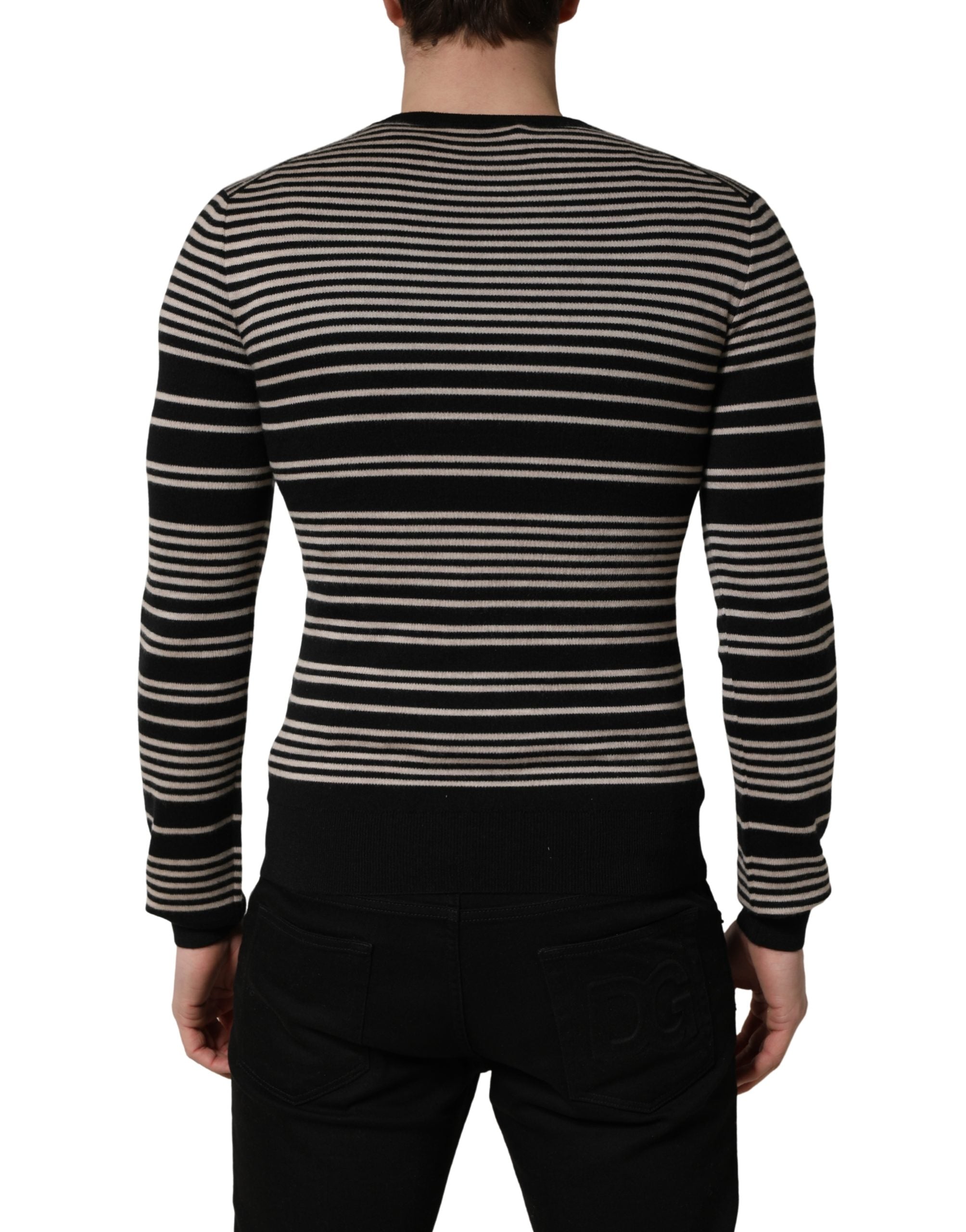 Multicolor Cashmere Striped CrewNeck Sweater