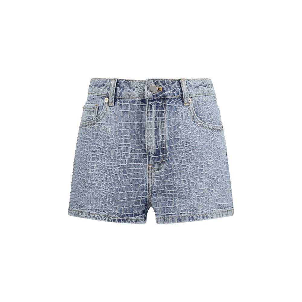 Blue Cotton Bermuda Shorts