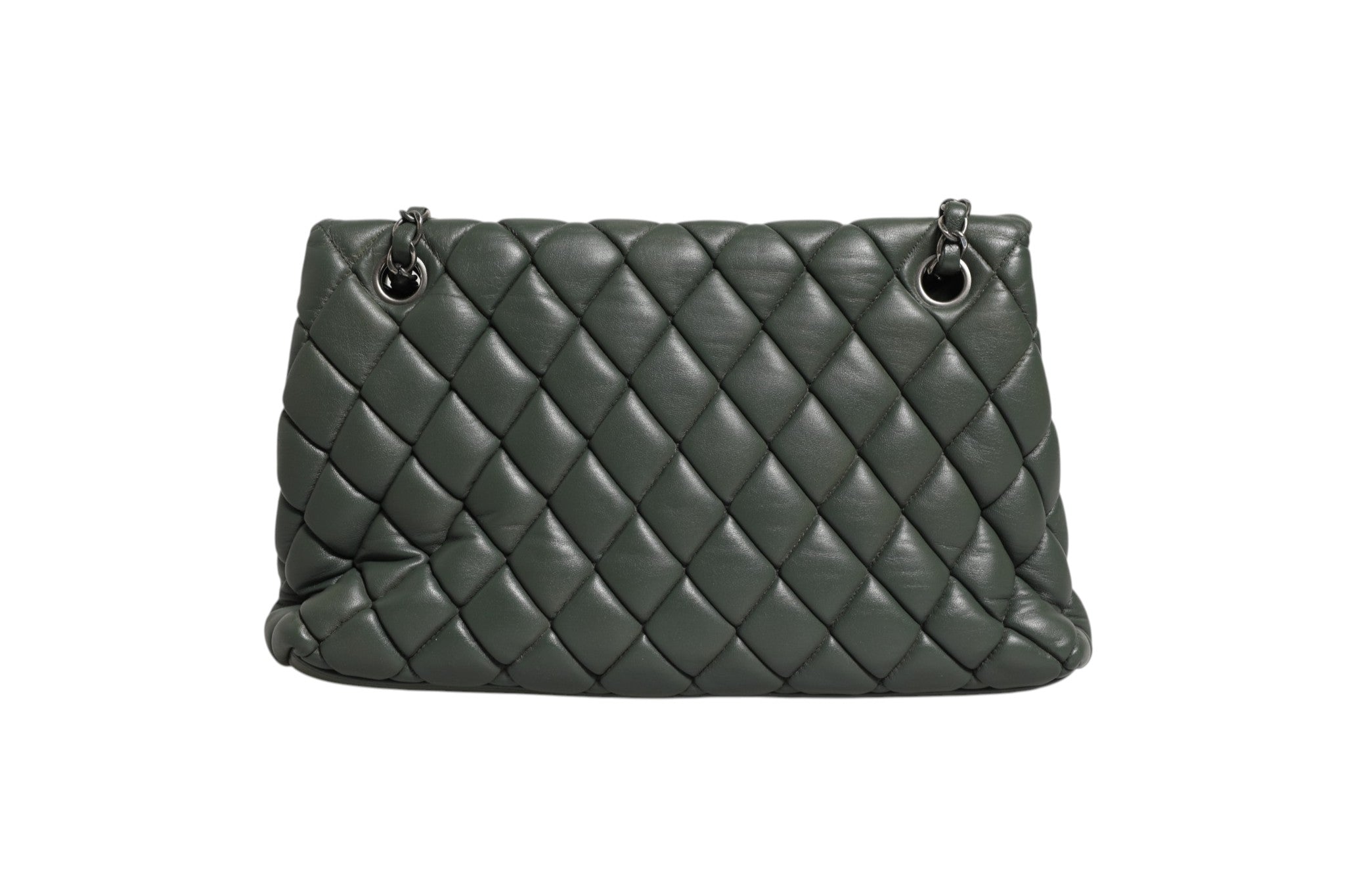 Quilted Lambskin Leather New Bubble Flap Bag