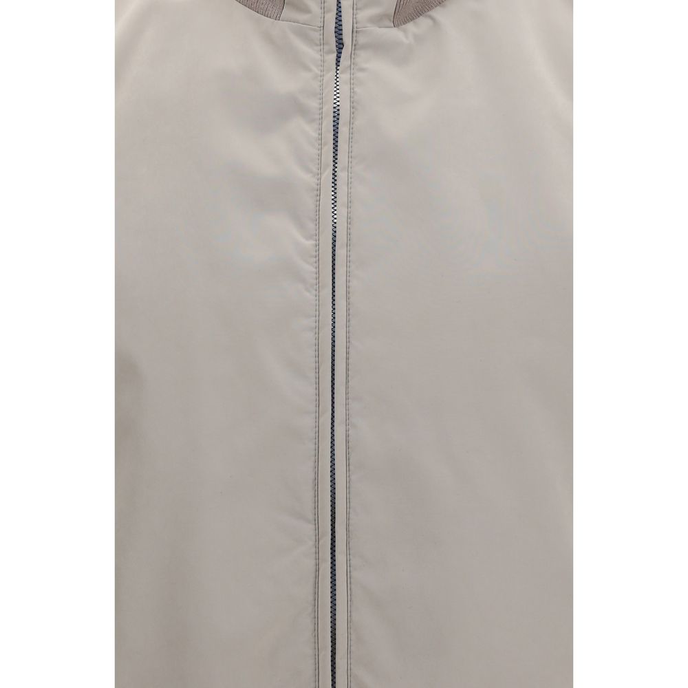 Gray Polyester Sleveless Jacket