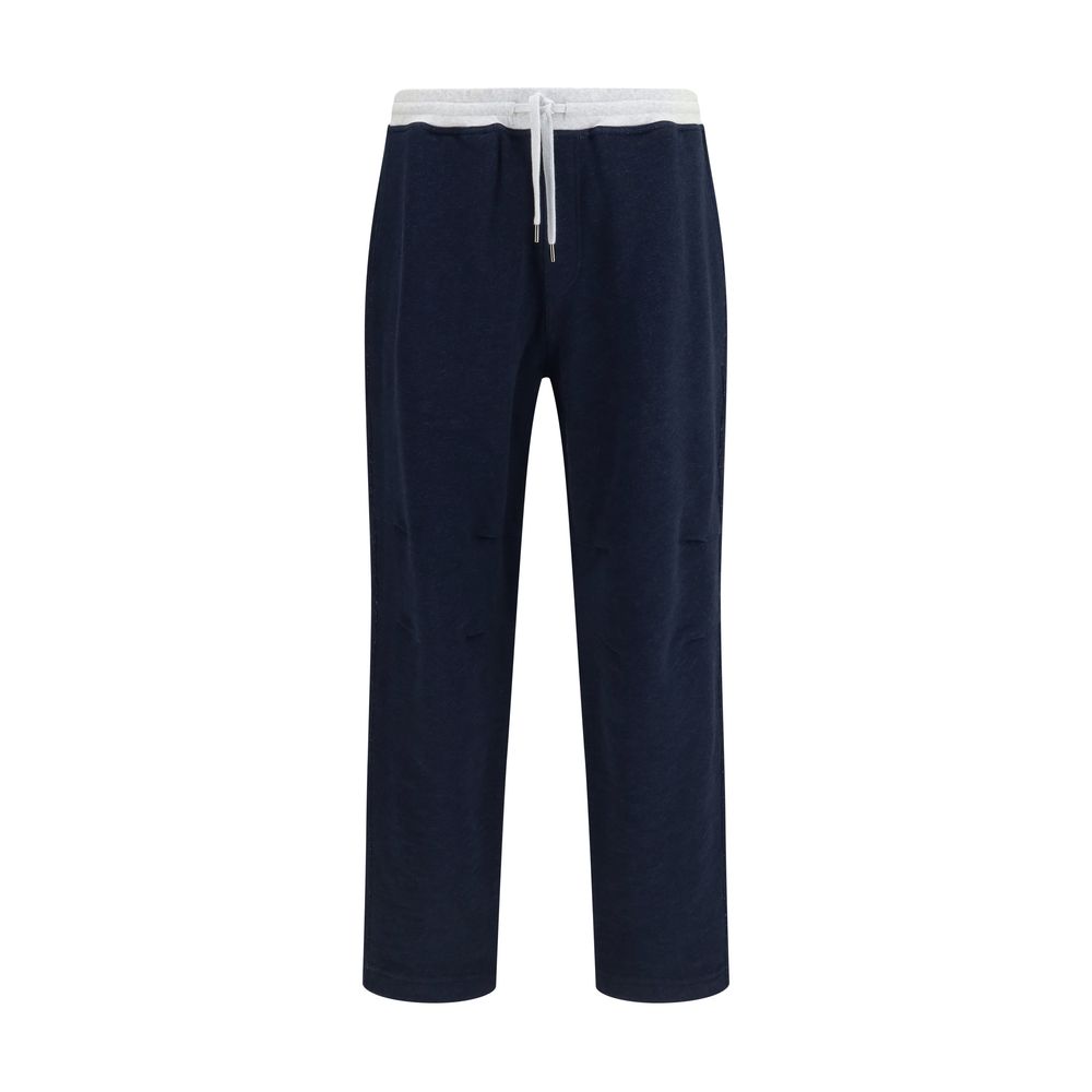 Blue Cotton Joggers (Workout Pants)