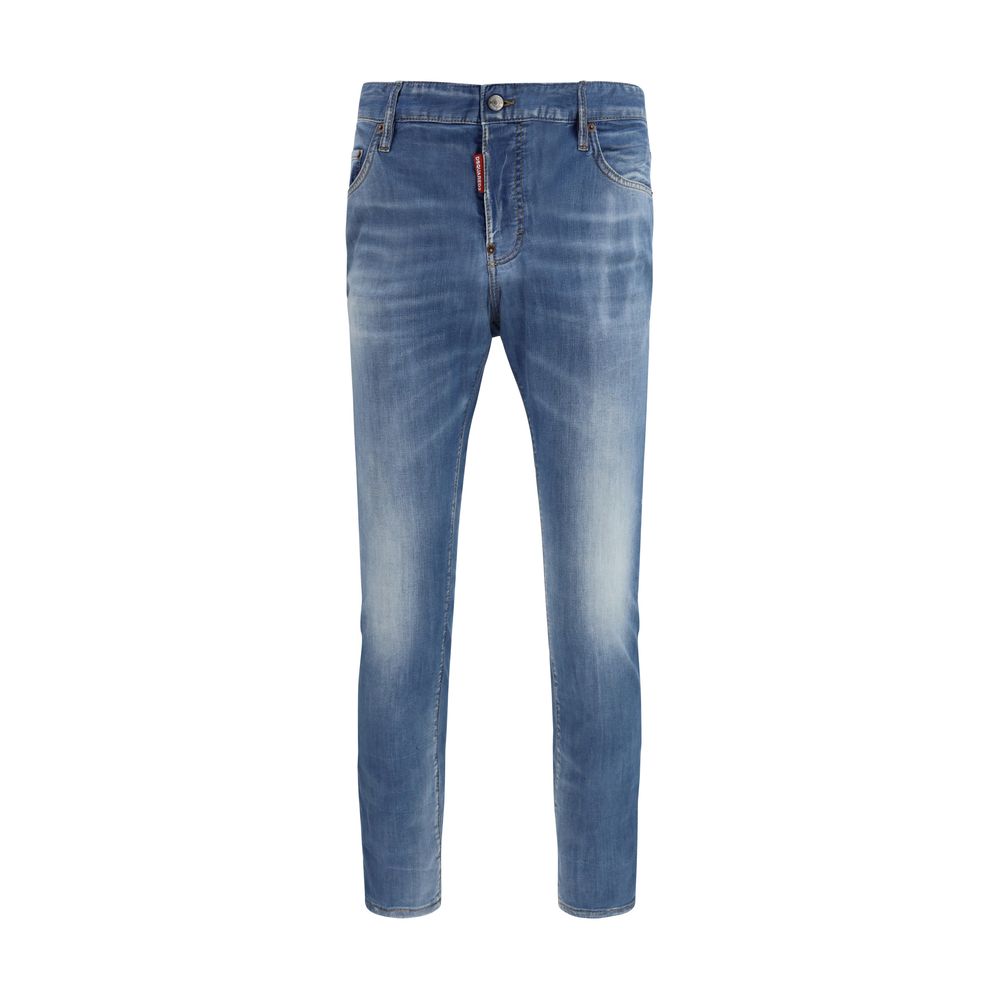 Blue Cotton Slim Fit Jeans