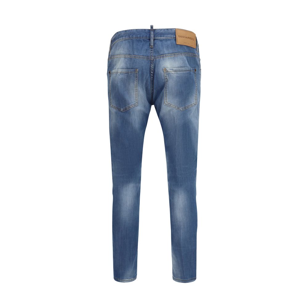 Blue Cotton Slim Fit Jeans